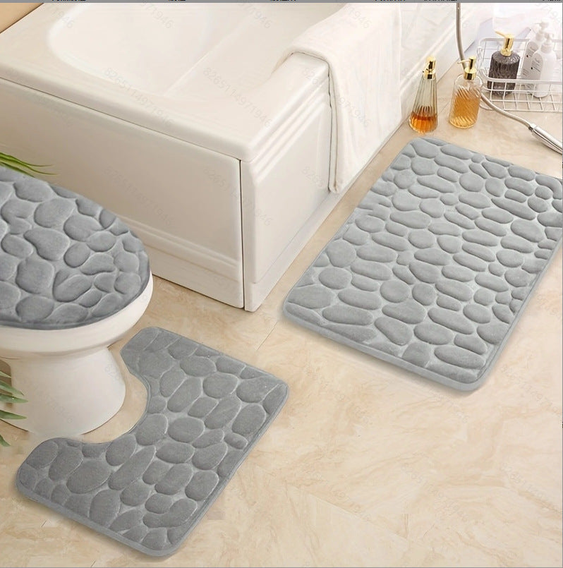 Simple Pebble Memory Sponge U-shaped Floor Mat
