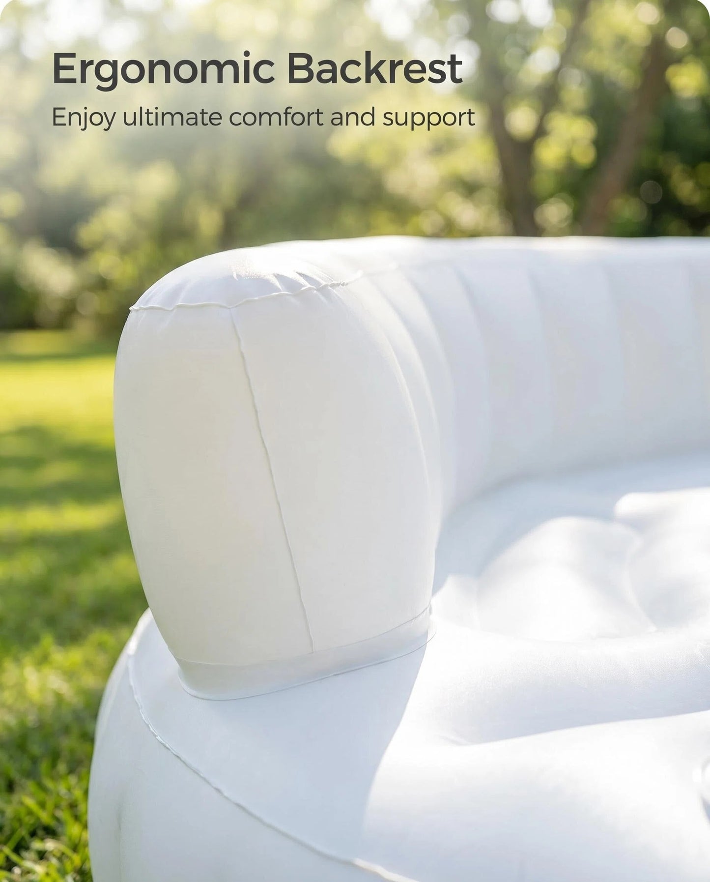 Weekend Vibe Inflatable Backyard Pool with Built-In Seats, Summer Family Relaxation Oasis