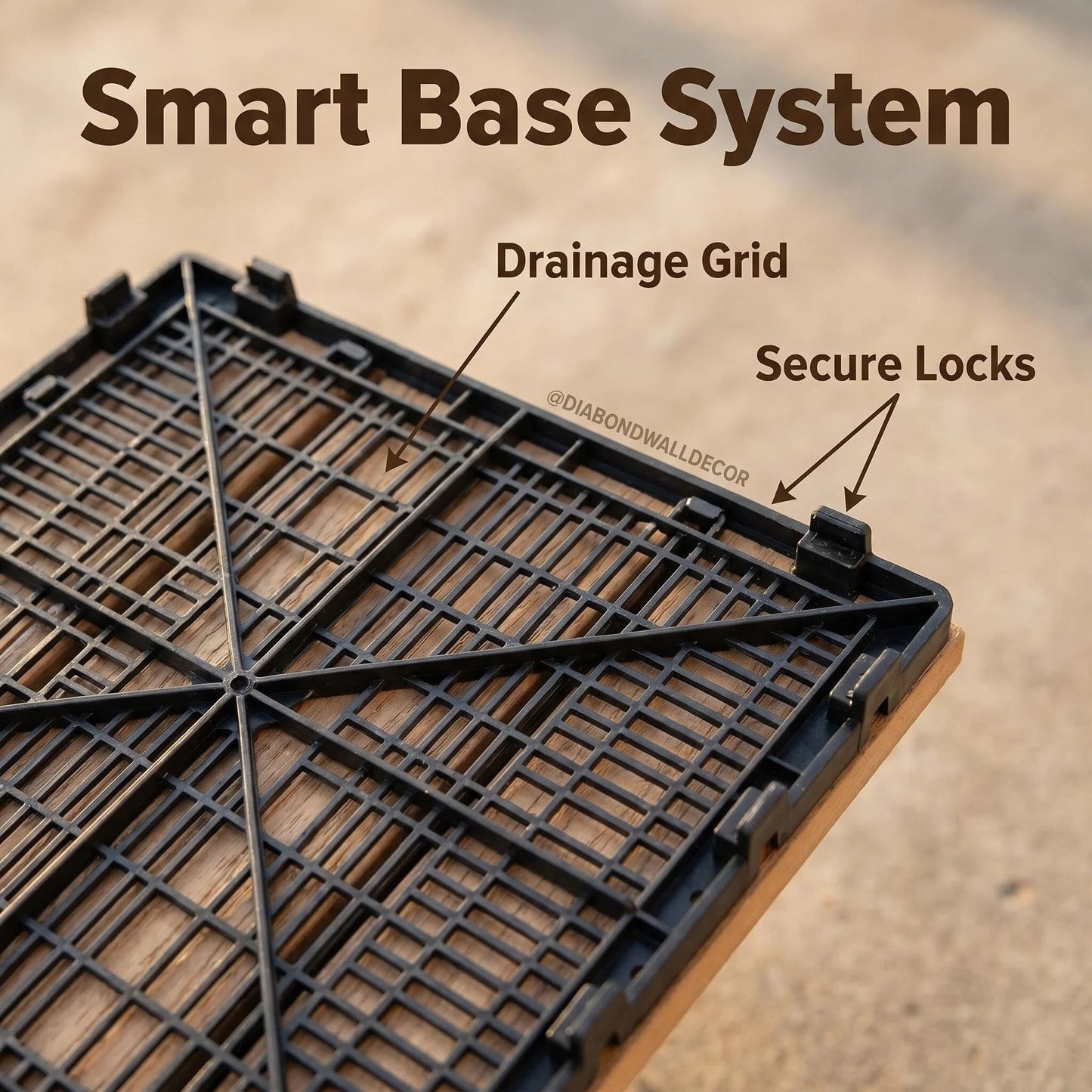 Interlocking Wood-Look Deck Tiles, Versatile Patio & Balcony Flooring Tiles for Outdoor Use